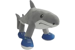 SereneSage Tung Shark Plush, Funny Meme Doll, Soft Stuffed Animal for Kids & Fans, Viral Brainrot Gift for Boys & Girls (GrayShark)
