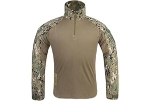 EMERSONGEAR Männer Taktik-Hemd, Gen3 Airsoft Kampfarmee Paintball Schnelltrocknender Langärmliger BDU-T-Shirt-Oberteil