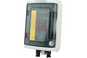 PREIS-ZONE Solar Anschlusskasten PV DC 1000V 1x T1 T2 1-String 4mm Connector Solarsteckverbinder Photovoltaik PV Überspannungsschutz Blitzschutz Doktorvolt