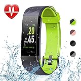 Letsfit Fitness Armband Farbbildschirm Fitness Tracker mit Pulsmesser IP68 Wasserdicht Bluetooth Aktivitätstracker Schrittzähler Uhr mit Alarm/Kalorien/Schlafüberwachung für Frauen, Männer und Kinder