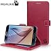 Samsung S6 Cover, REALIKE™ {Imported} Premium Leather Wallet Flip Case for Samsung Galaxy S6 (Royal Series - Wine) RS.649.00