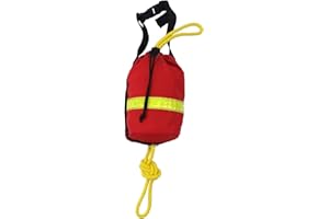 JISADER Wurfsack mit Seil 21m, Wasserrettungs Wurfsack, Water Rescue Throw Bag Floating Rope, Profi Schwimmender Wurfsack für Kajak, Kanu, Paddelboot, Kanu, Yachten, Segeln Und Kanufahren, Gelb