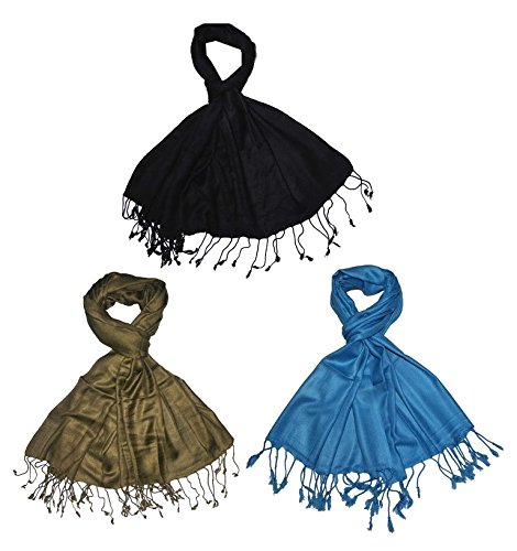 Craftshub Casual Soft Luxurious Solid Viscose Pashmina All Season Stole Scarf for Women and Men - Combo of 3 RS.515 (57.00% Off) - Amazon