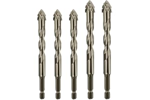 CNANRNANC 5-teilig Hochfester Exzenter Spiralbohrer Bohrer-Sets hohe Härte, schräger Kopf, Exzenterbohrer Multifunktionsbohrer-Sets für Beton Mauerwerk Metall Kunststoff