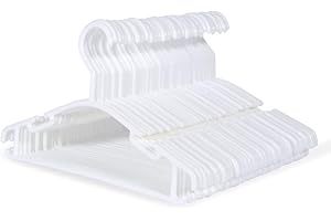 sfesnid Lot de 40 Cintres Vêtements pour Enfants Bébés en Plastique de Stockage pour la Longueur de 27cm avec 3 Chaînes