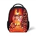 Produktbild Kids School Backpack Christmas,Noel Room Decorated with Bunch of Holly Yule Objects Illuminated Fantasy Eve Picture,Orange Plain Bookbag Travel Daypack