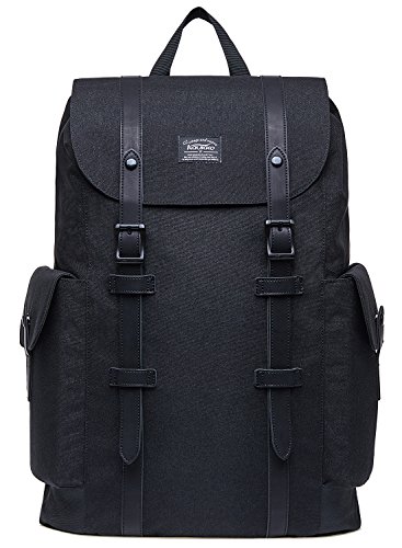 Rucksack Damen Herren Vintage KAUKKO Reiserucksack Studenten Rucksack Laptop Rucksack f  r 14  Notebook L  ssiger Daypacks Schultaschen of 2 Side Pock