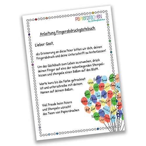 Fingerabdruck Gästebuch DIN A3 buntes Auto – Just Married – personalisiert für deine Hochzeit mit Stempelkissen - 3