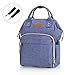 Produktbild Baby Wickelrucksack Wickeltasche Multifunktional Mama Rucksack Wasserdicht Segeltuch Stoffe Kein Formaldehyd mit 2 Kinderwagen-haken (lila)