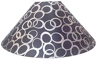 RDC 13 Round Black with Silver Polka Dots Designer Lamp Shade for Table or Floor Lamp
