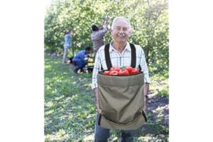 FCOUIID Harvest Apple Picking Bag - Waterproof 600D Fruit Storage Apron Pouch for Outdoor Orchard, Farm, Garden, Heavy Duty