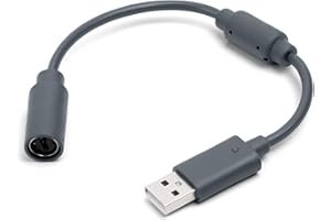 AXFEE Controlador con Cable Cable USB Breakaway, Reemplazo Controlador con Cable Cable USB Breakaway Adaptador Cable de conexión Cable para Microsoft Xbox 360 Gris