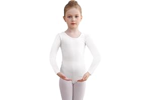 DGSHIRLDJO Ballettanzug Mädchen Ballett Trikot Baumwolle Langarm Ballett Body TanzBody Turnanzug Gymnastikanzug für Kinder Damen Größe 110-160