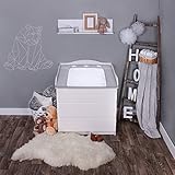 LULANDO Wickelauflage mit 2 abnehmbaren und wasserundurchlässigen Bezügen. 75 x 80 cm oder 75 x 85 cm. Oberstoff 100 % Baumwolle. Passend u.a. für die Kommode IKEA Malm oder Hemnes - 7