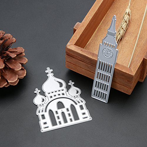 Amazingdeal365 2 PCS Dom Metall Form Schablonen Schneiden DIY Dekor Sammelalbum Karten Buchzeichen Lesezeichen als Geschenk für Freunde Geburtstag Kinder,Kindergarten Hobby Schule Handarbeit Unterricht usw. Ein tolles Geschenk! - 4