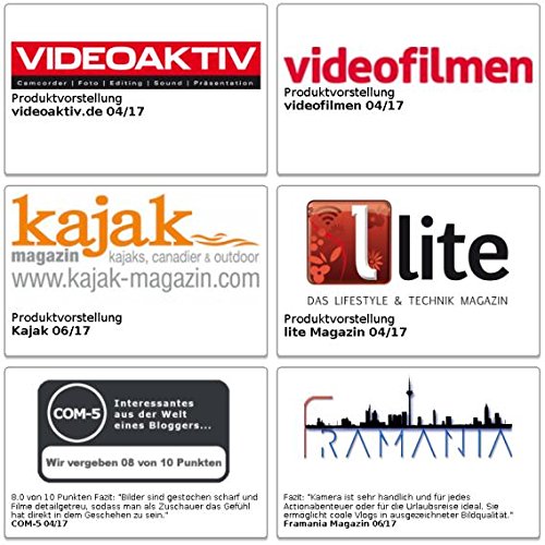 Somikon Einsteiger-4K-Action-Cam mit 2 Displays, Full HD bei 60 B./Sek., IP68 - 7