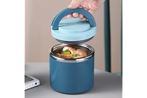 Djioyer Frasco de alimentos, termo de sopa de 630 ml para alimentos calientes, tarros de alimentos de acero inoxidable con aislamiento al vacío con asa para niños y adultos, contenedor de sopa a