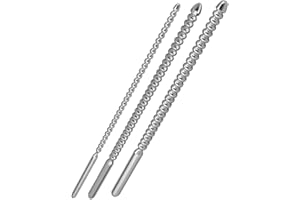 Tapón uretral de acero inoxidable Roluck, dilatadores uretrales para pene, dilatadores uretrales para hombres, masturbación, Juguetes sexuales (3 piezas (paquete de 1))