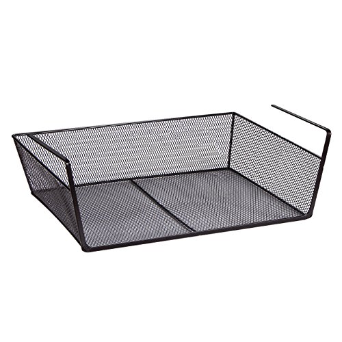 Fanshop Metal Under Shelf Baskets Mesh Storage Rack (brown)
