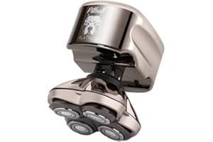 Skull Shaver Pitbull Platinum Pro - Rasoir Électrique Homme - Sans Fil, Rechargeable, Humide/Sec, Ergonomique pour Crâne Chauve - Avec Socle de Rinçage et Étui de Voyage
