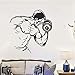 Produktbild Sport Wandbild Bodybuilding Mann Vinyl Wandtattoo Gym Fitness Wandaufkleber Hantel Sport Tapete Gym Sport Decor 57x59 cm