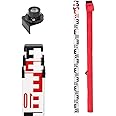 GEOLENI Aluminum Leveling Rod, Telescopic Levelling Staff 3m, Measuring Rods with Spirit Bubble for Cross Line Lasers and Rotating Lasers
