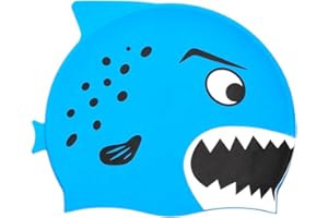 Kisangel 1pc Silicone Swim Cap Ear Swimming Accessory Mens Swim Cap Unisex Swimming Cap Silicone Swimming for Kids Swimming Hat Small Fish Hair Cap Men and Women Blue