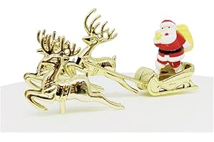 Anniversary House 3pcs ‘On Dasher On Dancer’ Sleigh Scene Cake Decorating Kit Christmas Cake Decorations, Christmas Cake Toppers, Yule Log Decorations, Traditional Non-Edible Decorations, BX314 UK