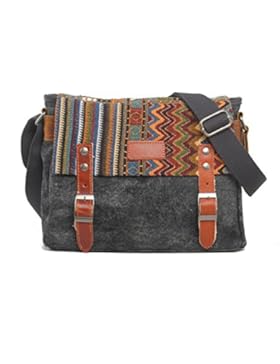 YAAGLE Neu schick Retrotasche Schultertasche national Stil Kuriertasche Freizeit Herren Reisetasche