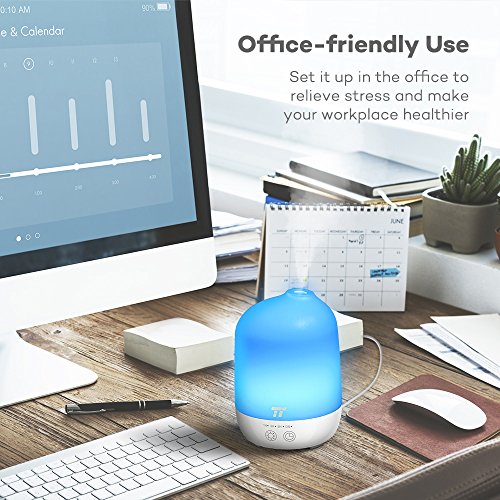 Aroma Diffuser 300ml TaoTronics Ätherisches Öl Diffuser Luftbefeuchter Aromatherapie Touch Controls Timer PCB Schutz PP Gehäusen 7 farbige LEDs - 4