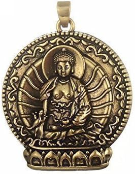 Buddha pendant BUDDHA MUDRA touching the Earth Bronze high quality Buddhism meditation YOGA REIKI MANDALA Sacred statue Buddhist temple Tibetan necklace handmade ZEN CHAN HINDU VIPASSANA
