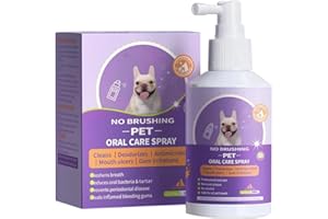 Keeoysie Pet Teeth Cleaning，Spray buccal pour Animaux de Compagnie,Spray Dentaire Anti Tartre pour Chien, Spray Désodorisant Chat, Spray nettoyant pour Les Dents, Élimine la Mauvaise haleine - 50ml