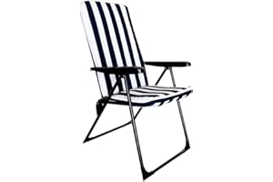 Acomoda Textil – Silla Plegable con Apoyabrazos Acolchada para Jardín, Playa y Terraza. Tumbona Reclinable de Exterior con Respaldo Ajustable, Cómoda, Estable y Portátil. (106x85x67 cm)