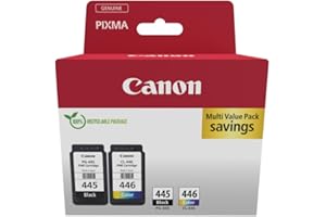 Canon Pg445 and Cl446 Combo Pack for Ip2840 Mg2440 Mg2540 Mg2940 Printers