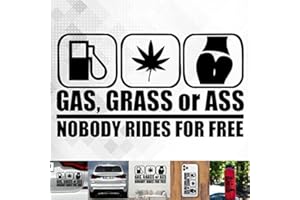 Decus Shop Gaz, Grass Or Ass - Nobody Rides for Free 0070 // naklejka różne rozmiary
