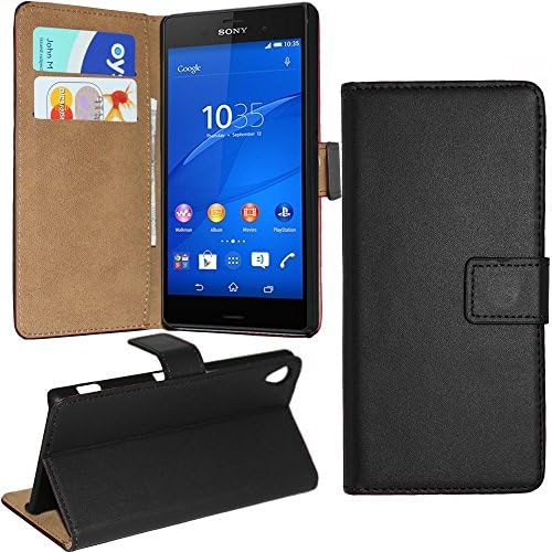 Sony Xperia XZ Case Cover - easyDigital® Sony Xperia XZ [Black] Premium Leather Wallet Stand Case / Cover / Pouch / Book type Case with Card Holder Slot &amp; Screen Protector (Sony Xperia XZ)