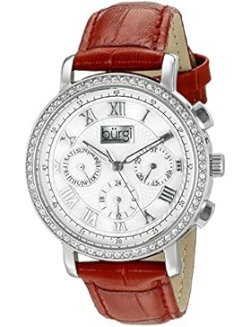 Burgi Damen-Armbanduhr Analog Display Swiss Quarz rot