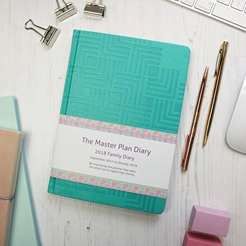 The Master Plan 2017 to 2018 - Family Diary (Week to View) - Turquoise