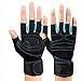 Produktbild KXIN Männer Und Frauen Hantel Armband Rutschfeste Handschuhe, Ausrüstung Krafttraining, Atmungsaktive Anti-Rutsch-Sport Fitness Halbfinger-Handschuhe,Blue,L