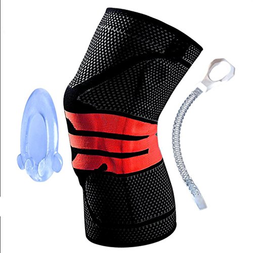 Preisvergleich Produktbild Unterstützte Knie-Knie-Übung Knie-Unterstützung für Gelenkschmerzen, Arthritis, Bänderverletzung, Meniskusriss, Sehnenscheidenentzündung, Laufen, Kniebeugen (Größe : XL (Knee Circumference 50-55cm))