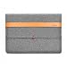 Produktbild tophome Laptop Sleeve Schutzhülle 33–33,8 cm figurnahe Passform Tasche Wollfilz Echt Leder Lock, der schützende mit Tasche und Tasche für Apple MacBook/MacBook Air MacBook Pro, Gray