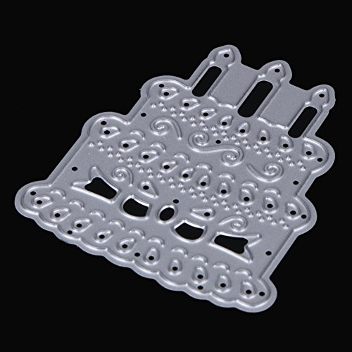Amazingdeal365 Torte Metall Form Schablonen Schneiden DIY Dekor Sammelalbum Karten Buchzeichen Lesezeichen als Geschenk für Freunde Geburtstag Kinder,Kindergarten Hobby Schule Handarbeit Unterricht usw. Ein tolles Geschenk! - 2