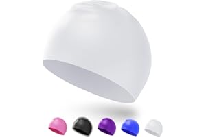 Darbermu Kids Swimming Cap for Girls Boys Children, Silicone Swim Cap for Kids Children Boys and Girls, Stretchable and Comfortable Swimming Hats, Anti slip Swim Caps