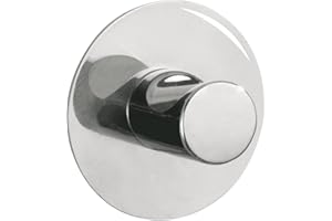 WENKO Haczyki ścienne Savona – wieszak na ręczniki, wieszak na ubrania, samoprzylepny, stal nierdzewna, 5 x 2 x 5 cm, błyszczący