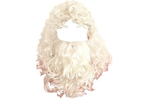 Dreamzfit - Santa Claus Father Christmas Wig, Beard & Eyebrows Set - Adult Xmas Christmas Fancy Dress Costume Accessory