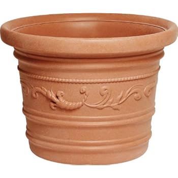 Vaso Cilindrico In Plastica Diana 15 Cm – Colore Terracotta, Altezza 11 Cm, Resistente Alle Intemperie, Per Interni Ed Esterni