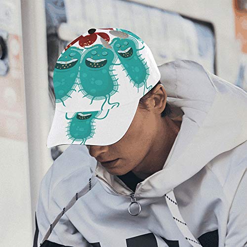 Preisvergleich Produktbild Kinderhüte Baseball Böse und widerliche Bakterienmikroben Mädchen Papa Hüte Baumwolle Soft Fits Unisex Hip-Hop Sport Sommer Strand Aktivitäten Sport Baseball Mütze