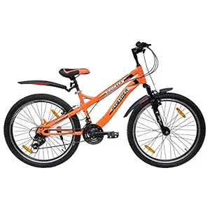 Cyclo India Stryder 26? FRONTEX (21 Speed) Model- MTB Speed Bicycle Full Heavy Tyre Road Bike, Age Preference- 12 + Years Old, Person Height- 5 to 6 Feet,Semi Installed (Orange)