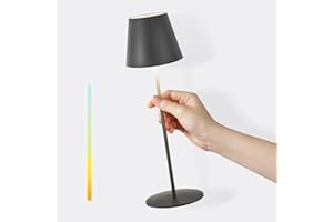 ‎GGII GGII Tischlampe Kabellos, Dimmbare LED Akku Tischleuchte aus Aluminium, IP54 Wasserdicht, Akku Tischlampe Aufladbar für Restaurant Bar Terrasse Schlafzimmer Camping