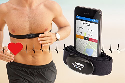 SportPlus Bluetooth 4.0 Herzfrequenz-Brustgurt für iOS (ab 7.1), Android (ab 4.3) und Windows Phone, optional mit ANT+ und 5,3 kHz - 7